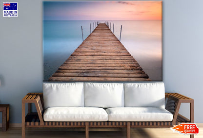 Wooden Pier Over a Lake Photograph Print 100% Australian Made