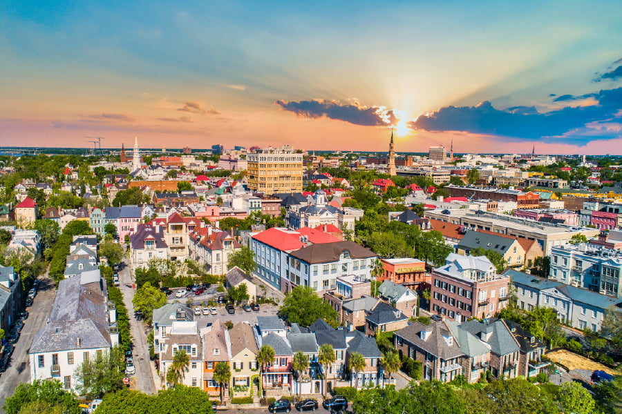 Charleston South Carolina Skyline Photograph Home Decor Premium Quality Poster Print Choose Your Sizes