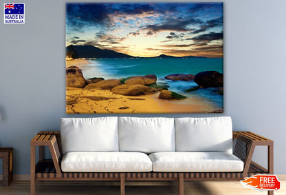 Stunning Beach with Rocks Photograph Print 100% Australian Made