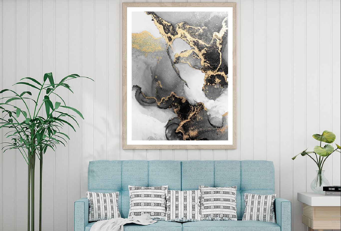 Black & Gold Splash Abstract Design Home Decor Premium Quality Poster Print Choose Your Sizes