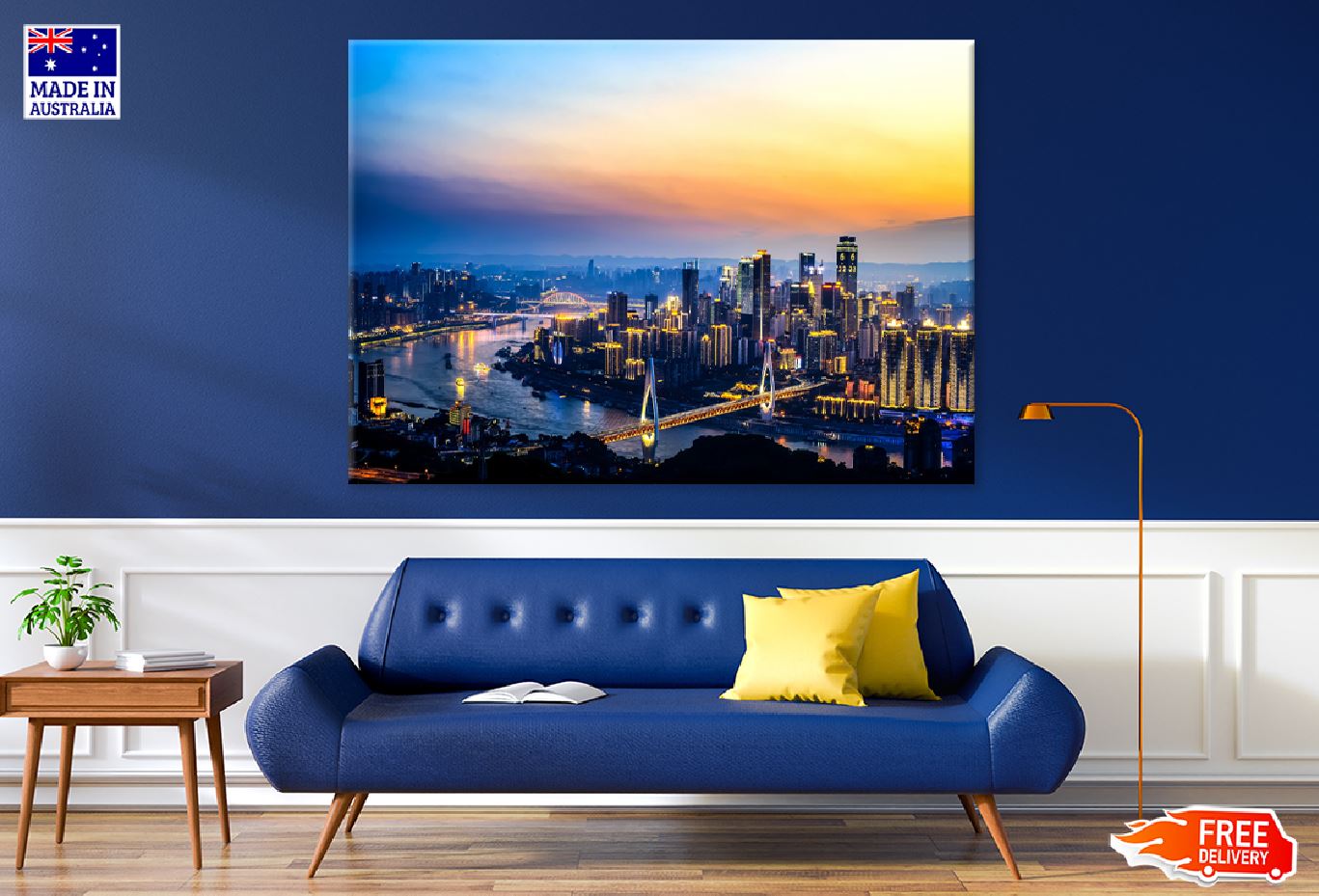 Chongqing City Night View Photograph China Print 100% Australian Made