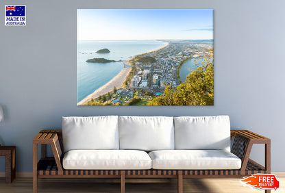 Mount Maunganui Beach & City View Photograph Print 100% Australian Made