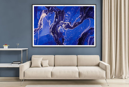 Black Purple Blue & Gold Abstract Design Home Decor Premium Quality Poster Print Choose Your Sizes