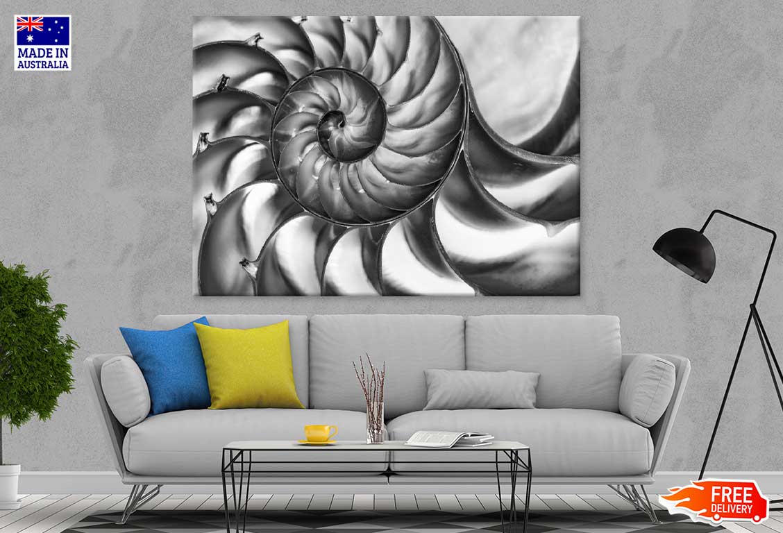 B&W Pattern Spiral Abstract Design Print 100% Australian Made