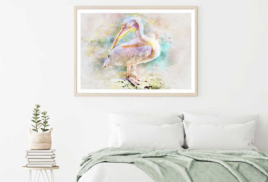 Pelican Bird Watercolor Painting Home Decor Premium Quality Poster Print Choose Your Sizes