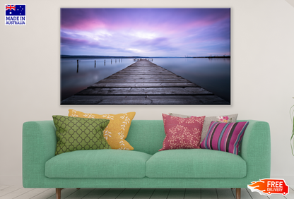 Wooden Pier On Beach Print 100% Australian Made