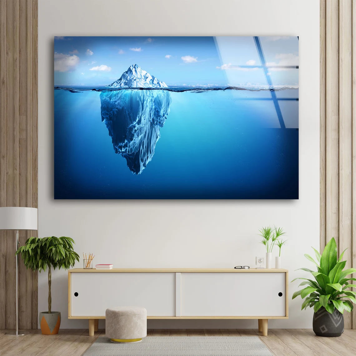 Glacier Sea View Photograph Acrylic Glass Print Tempered Glass Wall Art 100% Made in Australia Ready to Hang