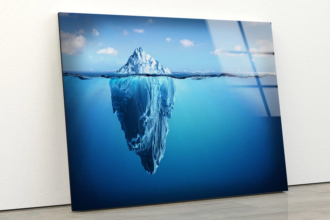 Glacier Sea View Photograph Acrylic Glass Print Tempered Glass Wall Art 100% Made in Australia Ready to Hang