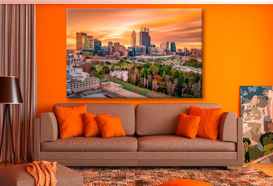 Bella Home Perth's Skyline at Sunset Print Canvas Ready to hang