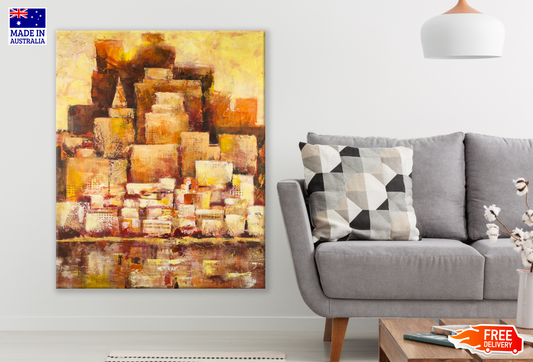 Abstract Cityscapes Painting Print 100% Australian Made