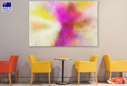 Yellow Gold & Pink Abstract Design Print 100% Australian Made