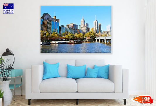 Yarra River & Melbourne City View Photograph Print 100% Australian Made