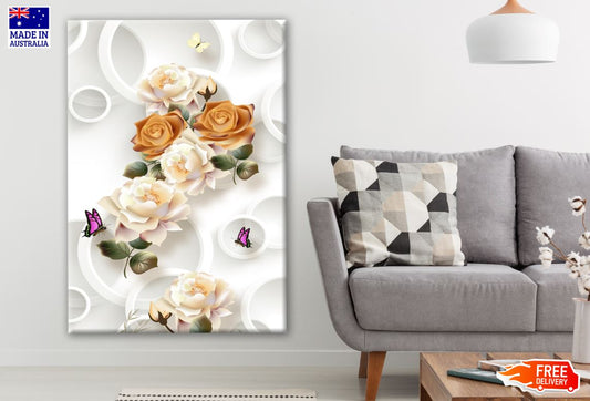 Floral 3D Design Print 100% Australian Made