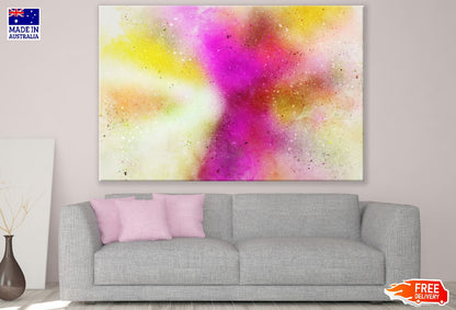 Yellow Gold & Pink Abstract Design Print 100% Australian Made