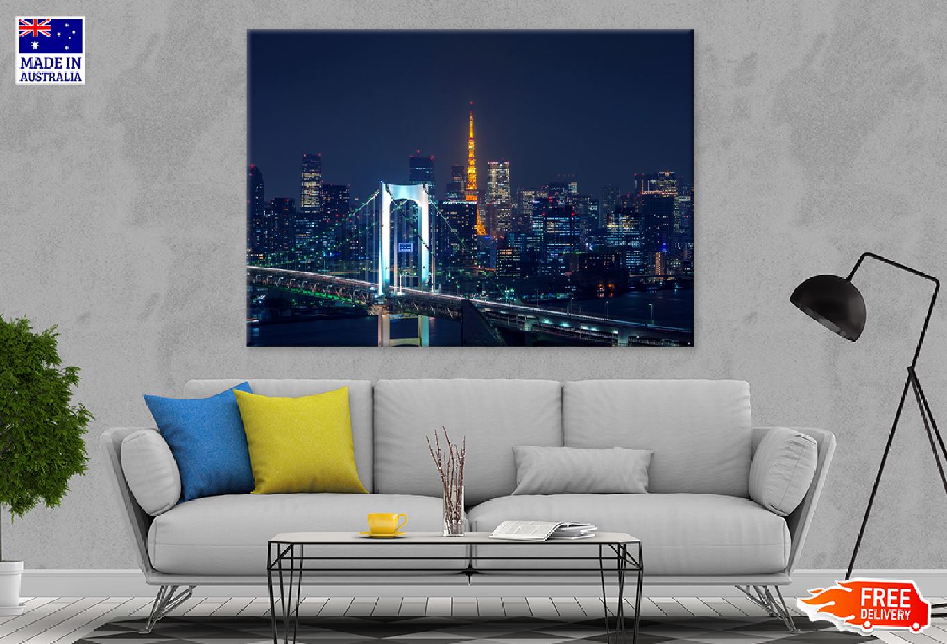 Tokyo Cityscape Night View Photograph Japan Print 100% Australian Made