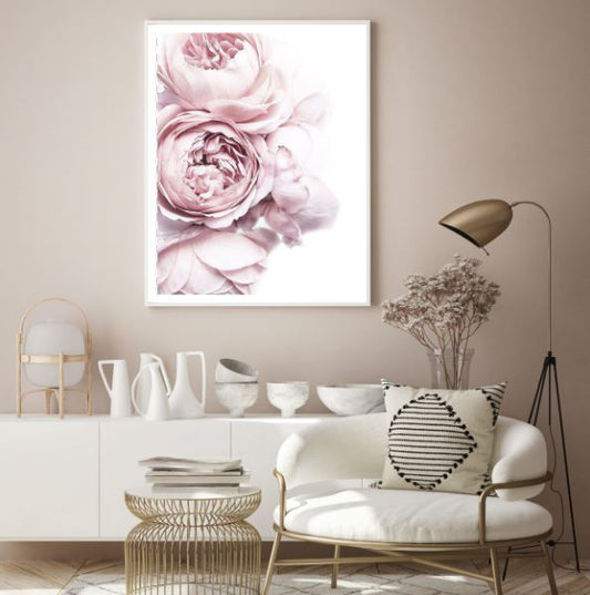 Pink Peonies Cloesup Photograph Home Decor Premium Quality Poster Print Choose Your Sizes