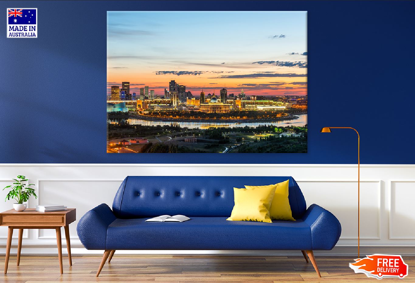 Nur Sultan City Sunset View Photograph Print 100% Australian Made