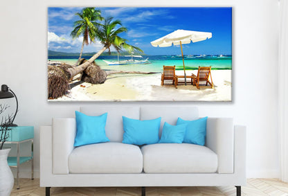 Beach Summer Scenery View trees Print 100% Australian Made