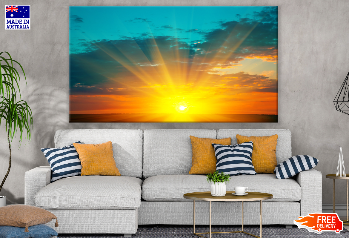 Sunrise Blue Sky Photograph Print 100% Australian Made