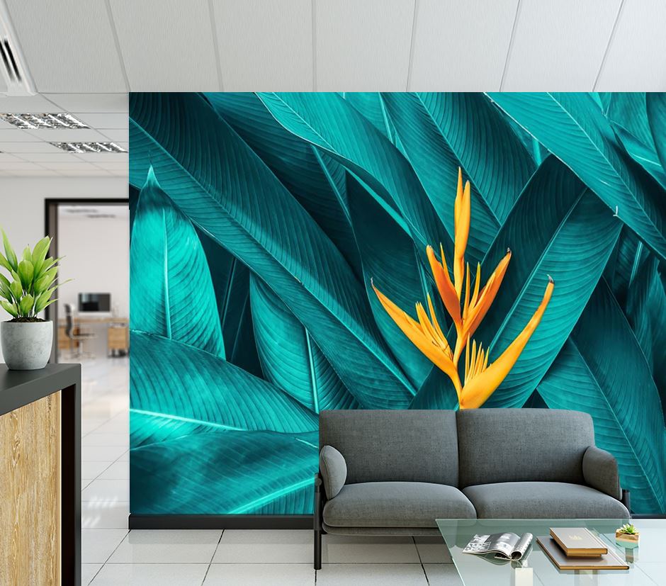 Wallpaper Murals Peel and Stick Removable Stunning Flower & Leaves Photograph High Quality