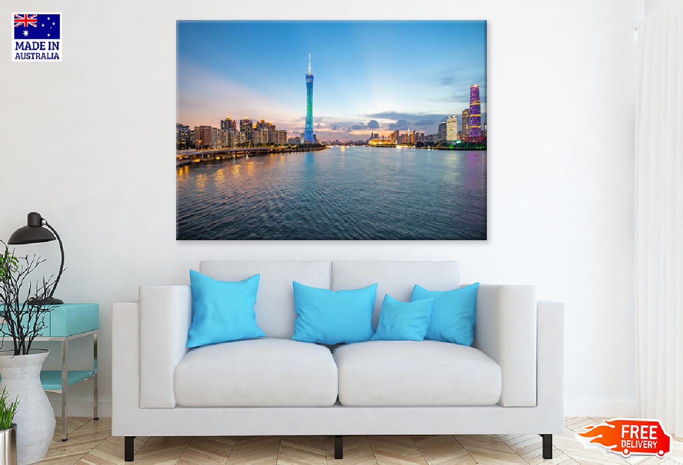 Skyline View in Guangzhou Photograph China Print 100% Australian Made