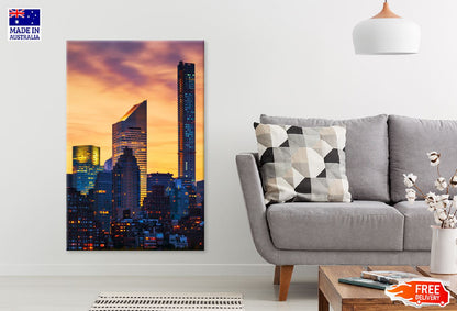 New York Skyscrapers Sunset View Photograph Print 100% Australian Made