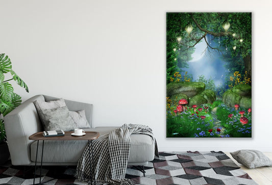 Colourful Enchanted Forest Painting Print 100% Australian Made