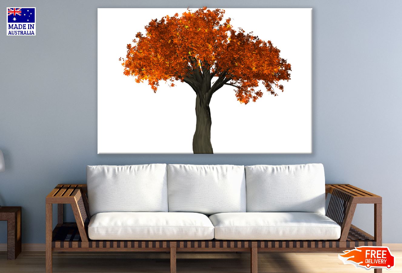 Autumn Tree Transparent Print 100% Australian Made