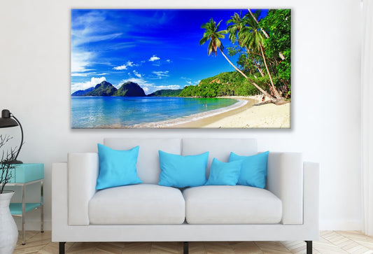 Beach Mountain View Blue Sky Print 100% Australian Made