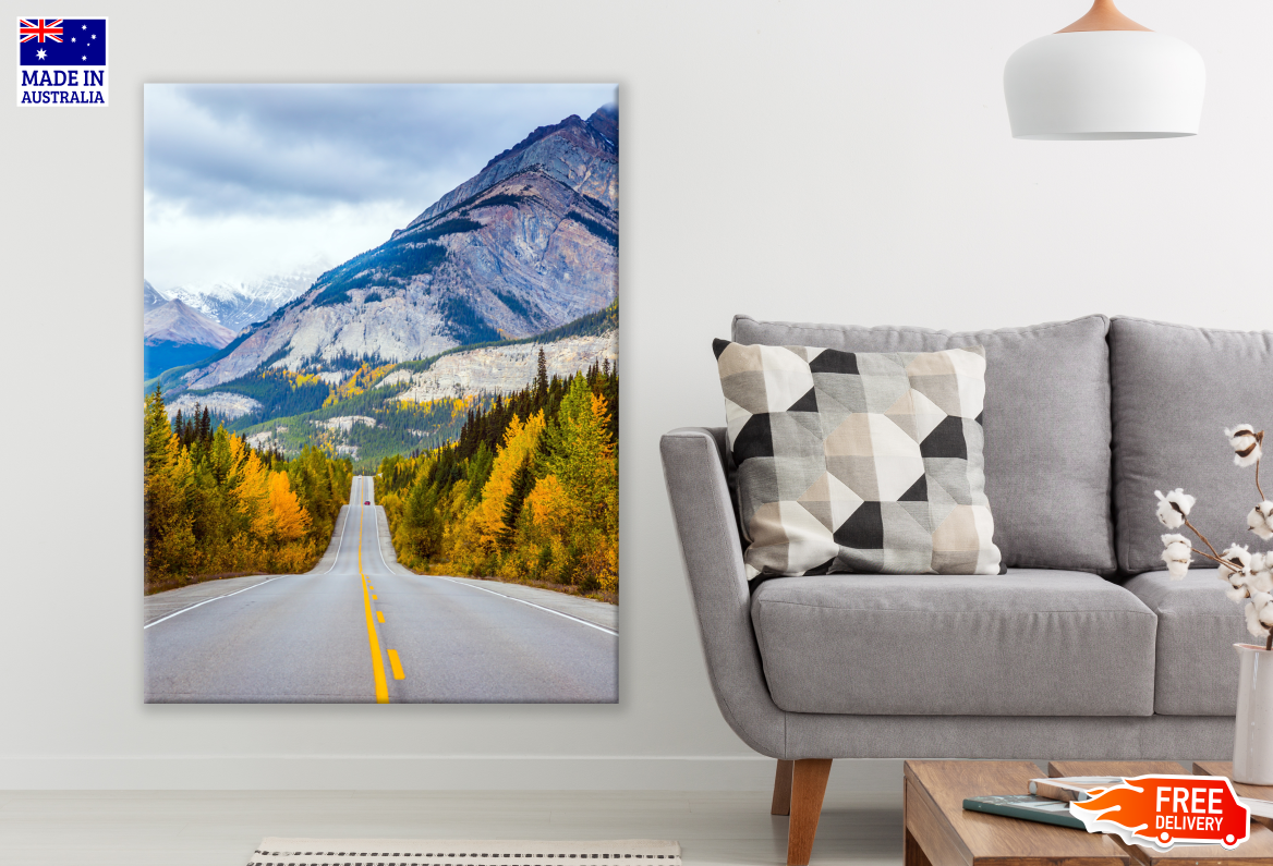 Road Between Forest & Mountains Print 100% Australian Made