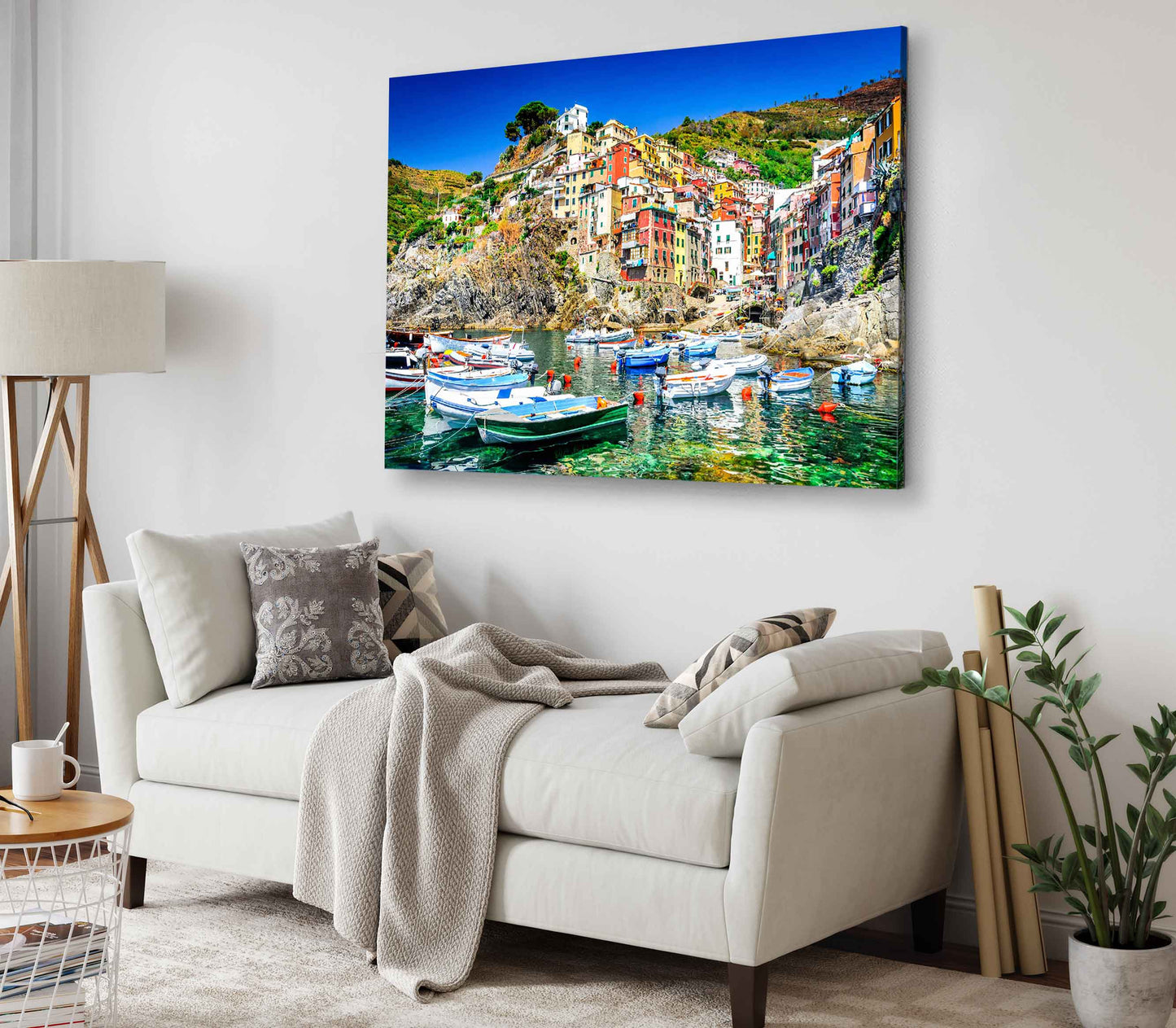 Bella Home Riomaggiore Village in a Small Valley Print Canvas Ready to hang