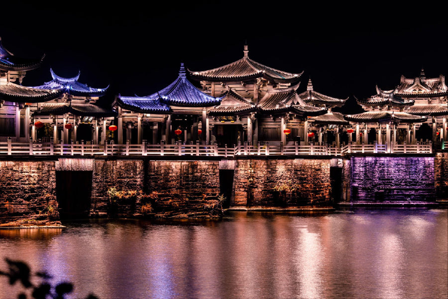 Guangdong Chaozhou City Night Photograph Print 100% Australian Made