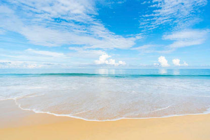 Bella Home Sand Beach & Blue Sky View Print Canvas Ready to hang