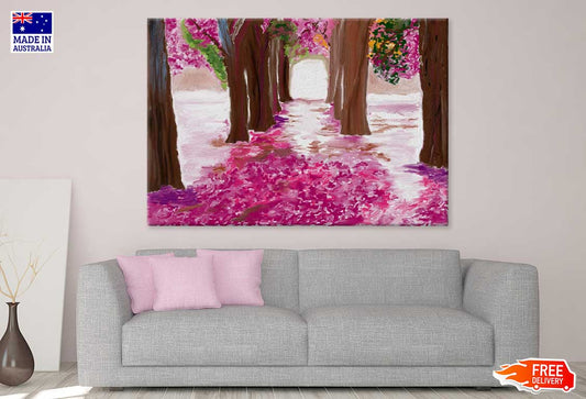 Blossom Trees Pathway Painting Print 100% Australian Made