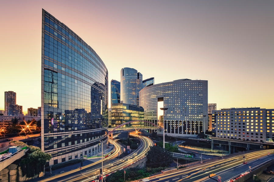 La Defense District View in Paris Print 100% Australian Made