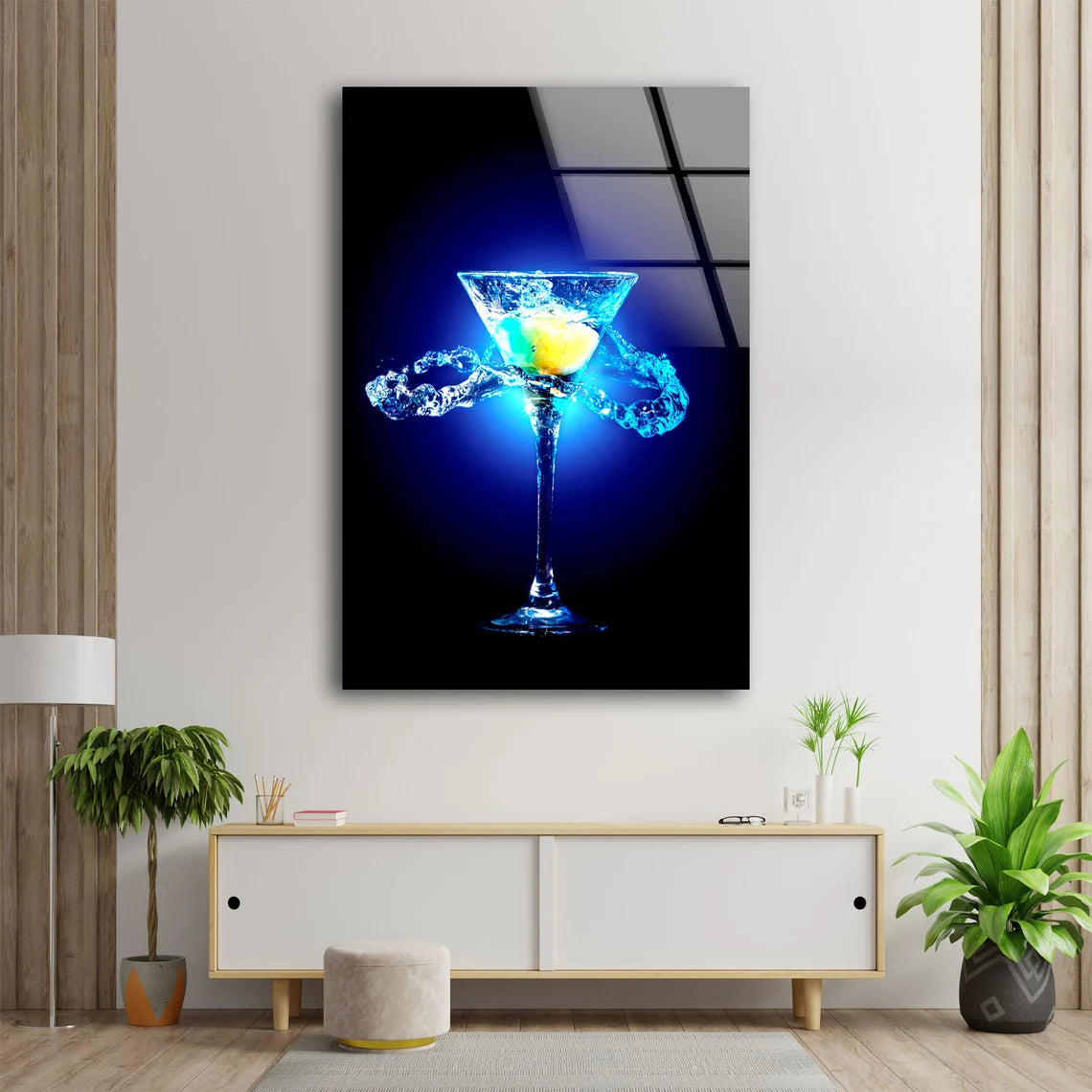 Cocktail Glass Acrylic Glass Print Tempered Glass Wall Art 100% Made in Australia Ready to Hang