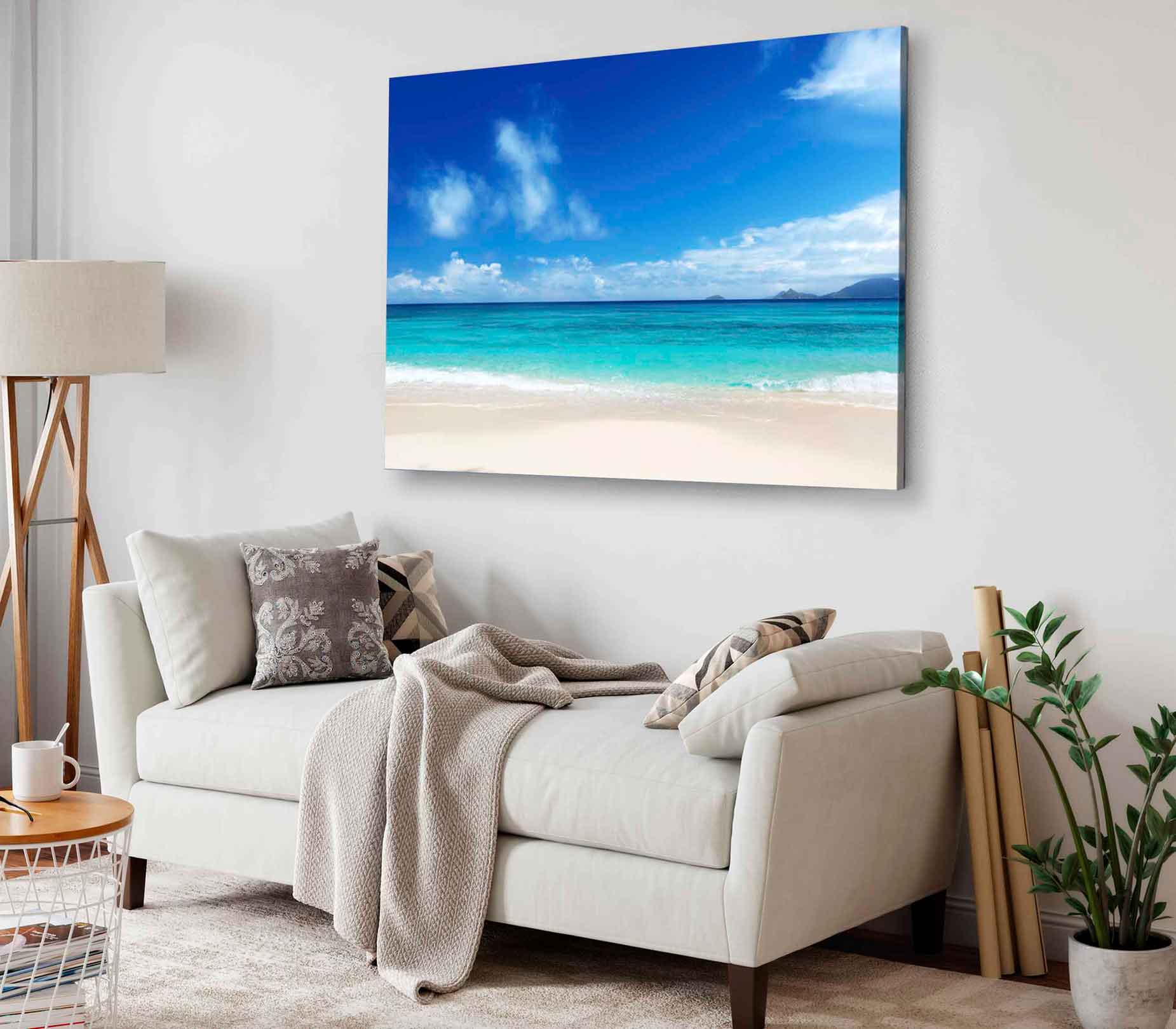 Bella Home Mahe Island Sea View & Sky Print Canvas Ready to hang