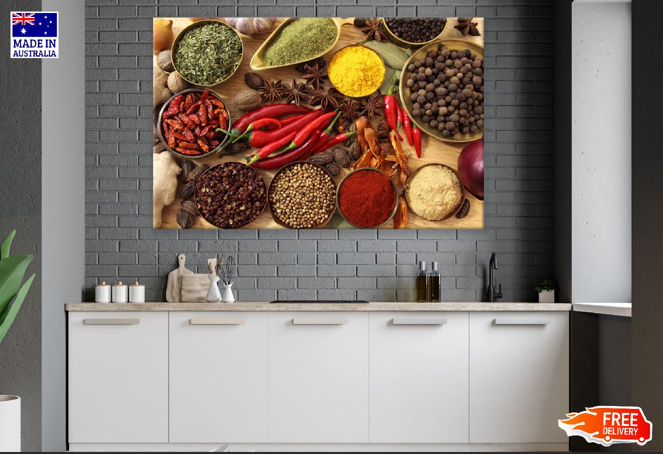 Ethiopian Spices top View Photograph Print 100% Australian Made