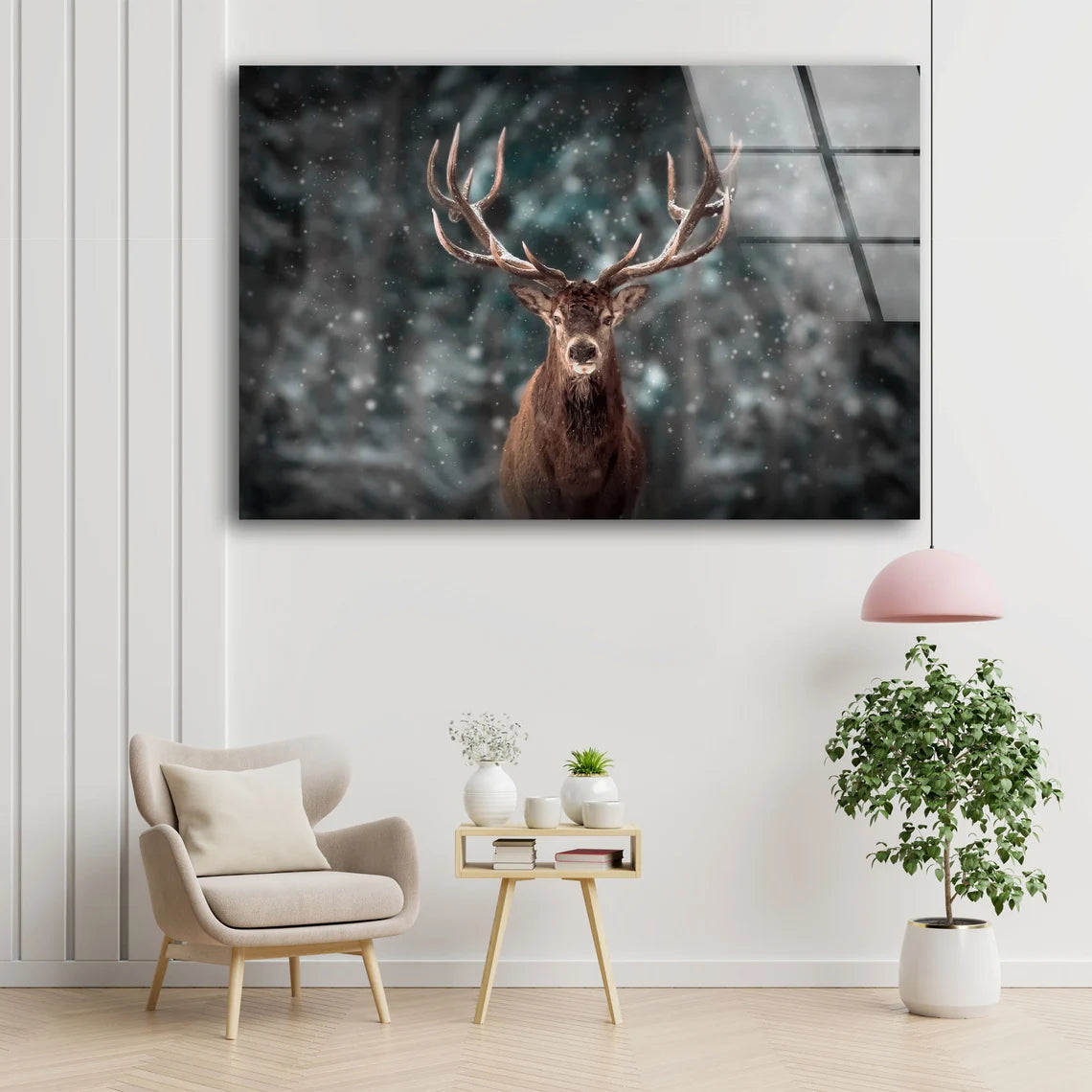 Deer Closeup Photograph Acrylic Glass Print Tempered Glass Wall Art 100% Made in Australia Ready to Hang