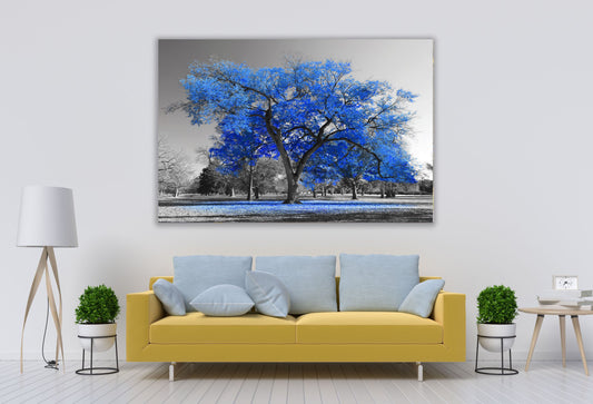 Blue Tree Artistic Nature Print 100% Australian Made