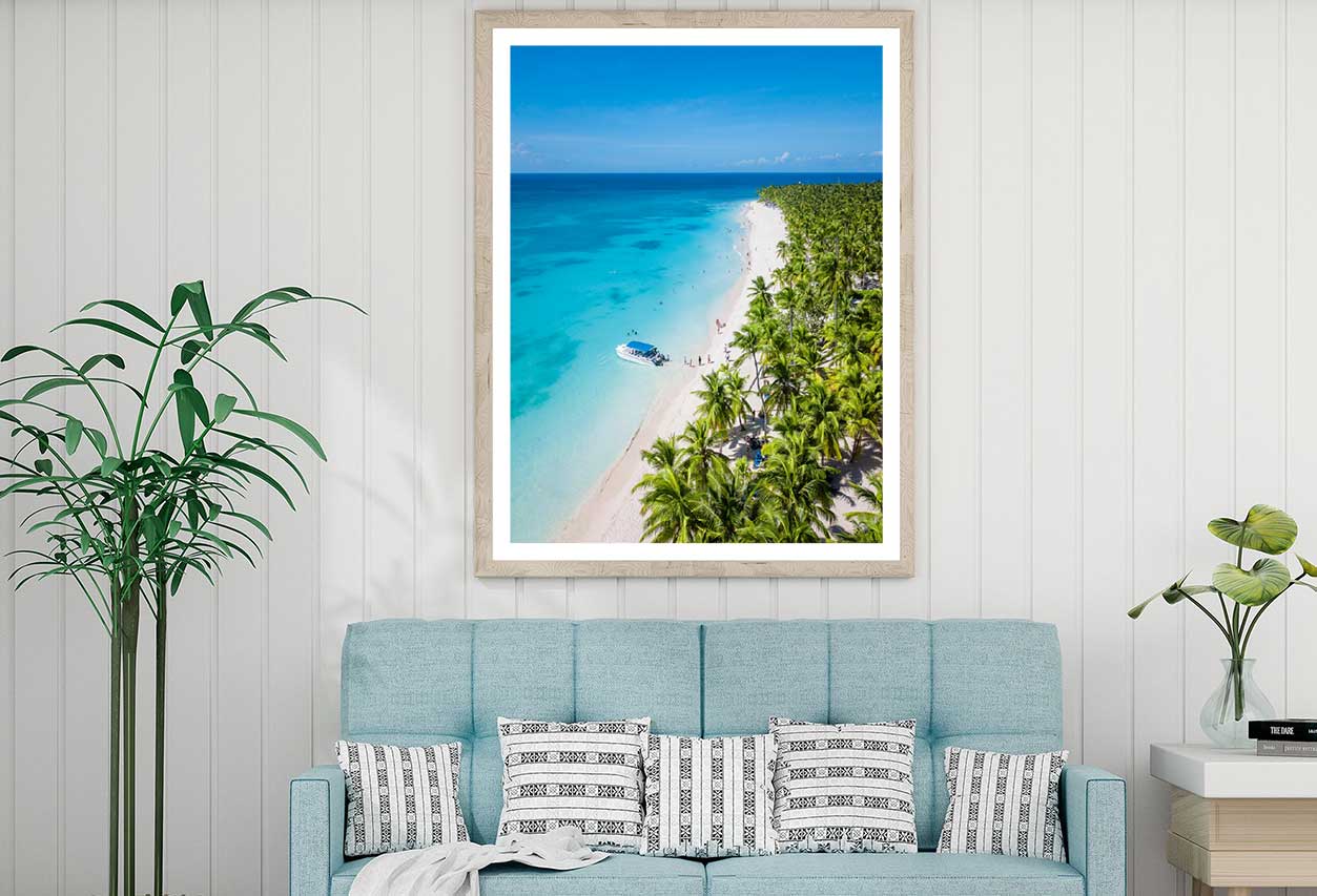 Aerial View of Saona Island Sea Photograph Home Decor Premium Quality Poster Print Choose Your Sizes