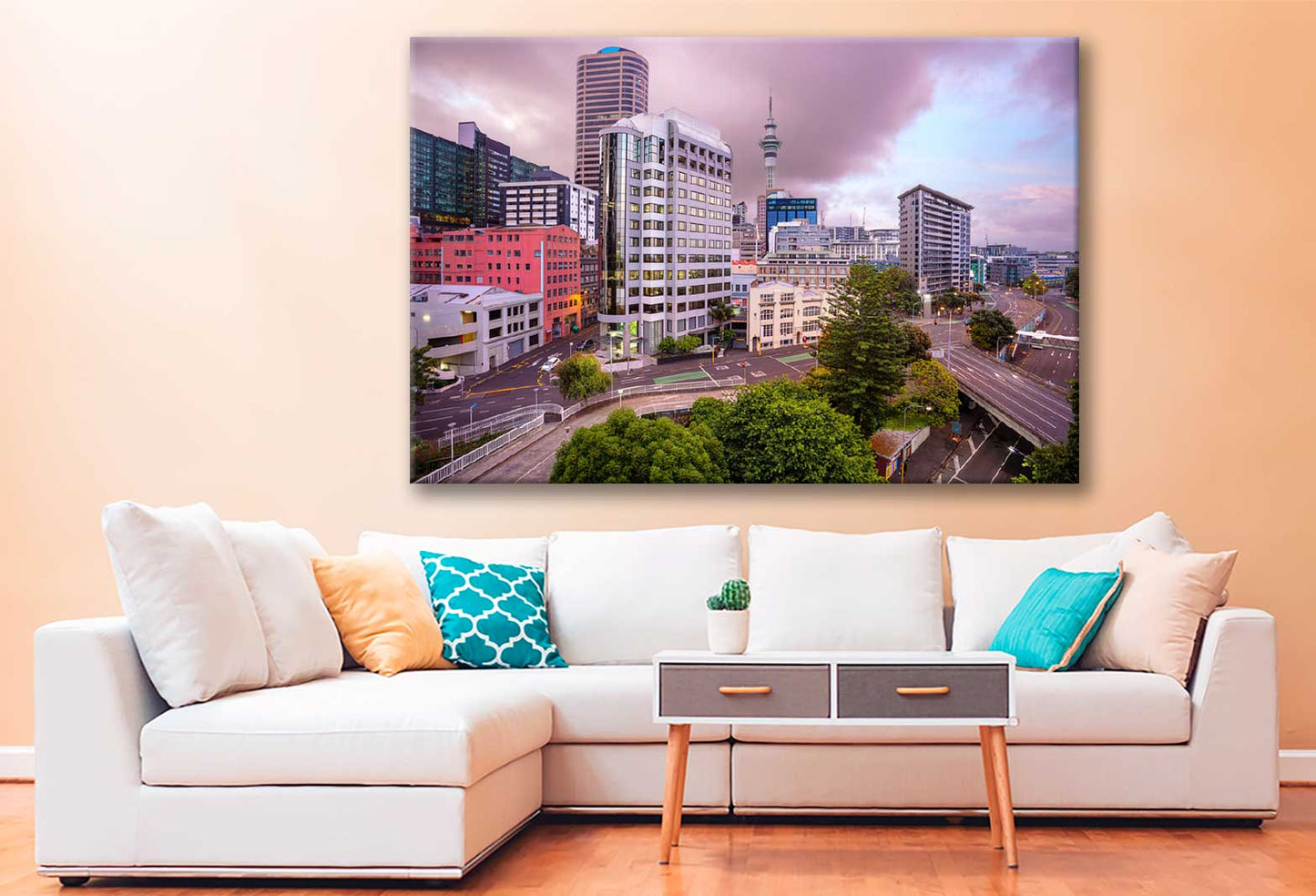 Bella Home Auckland Skyline View New Zealand Print Canvas Ready to hang