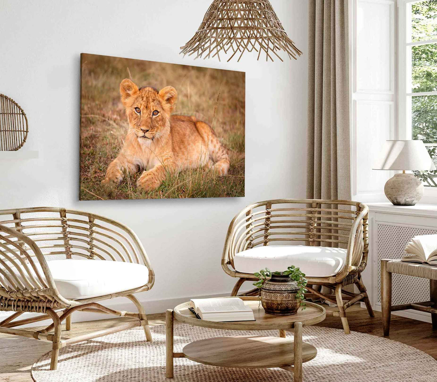 Bella Home Lions on The Masai Mara, Kenya Print Canvas Ready to hang