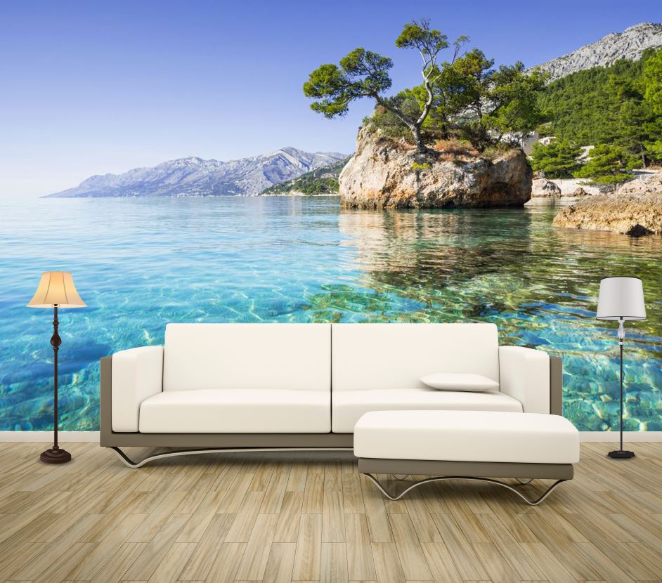 Wallpaper Murals Peel and Stick Removable Stunning Island Beach View High Quality