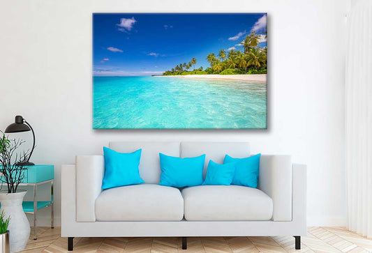 Bella Home Tropical Island With Trees Print Canvas Ready to hang