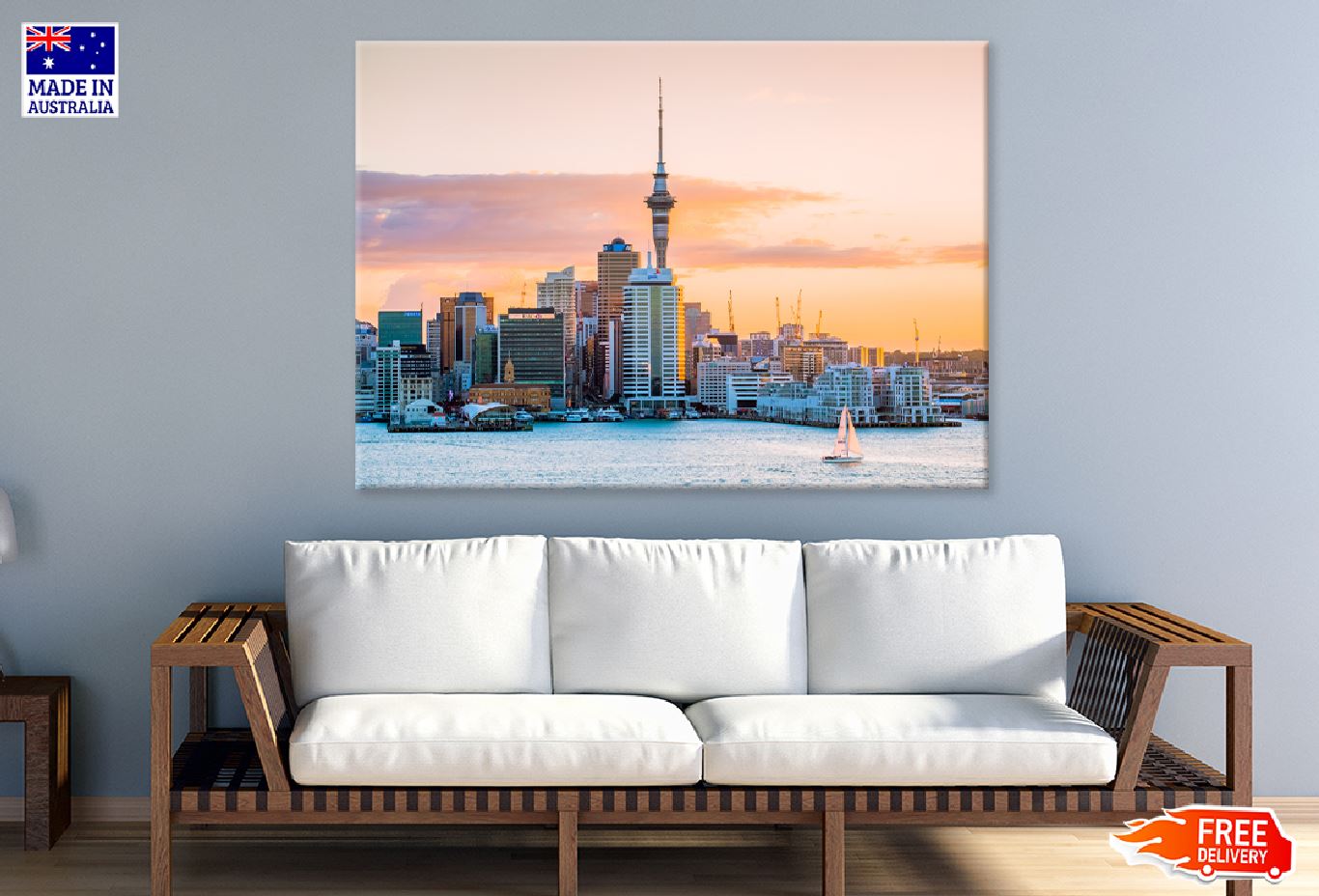 Auckland City View From Sea View Photograph Print 100% Australian Made