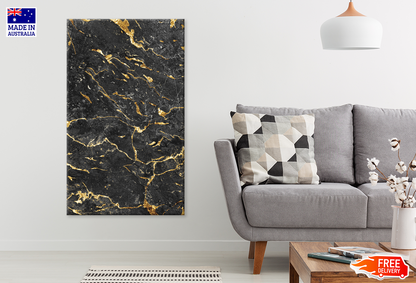 Gold & Black Abstract Design Print 100% Australian Made