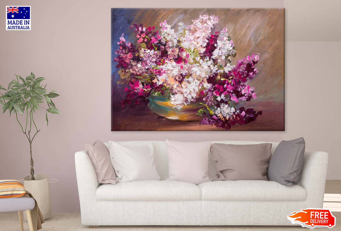 Flower Bouquet Oil Painting Design Print 100% Australian Made