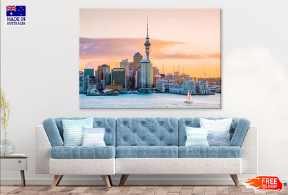 Auckland City View From Sea View Photograph Print 100% Australian Made