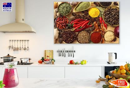 Ethiopian Spices top View Photograph Print 100% Australian Made